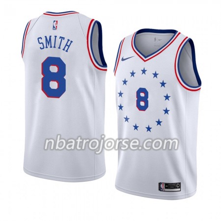 Män Philadelphia 76ers Tröja Zhaire Smith 8 2018-19 Nike Vit Swingman